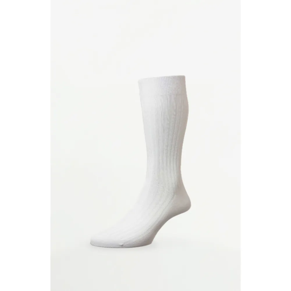 Pantherella - Danvers White Cotton English Made - Socks