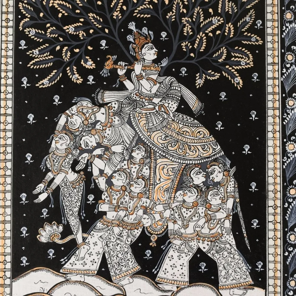 Pattachitra Kandarp Hasti Noir Painting