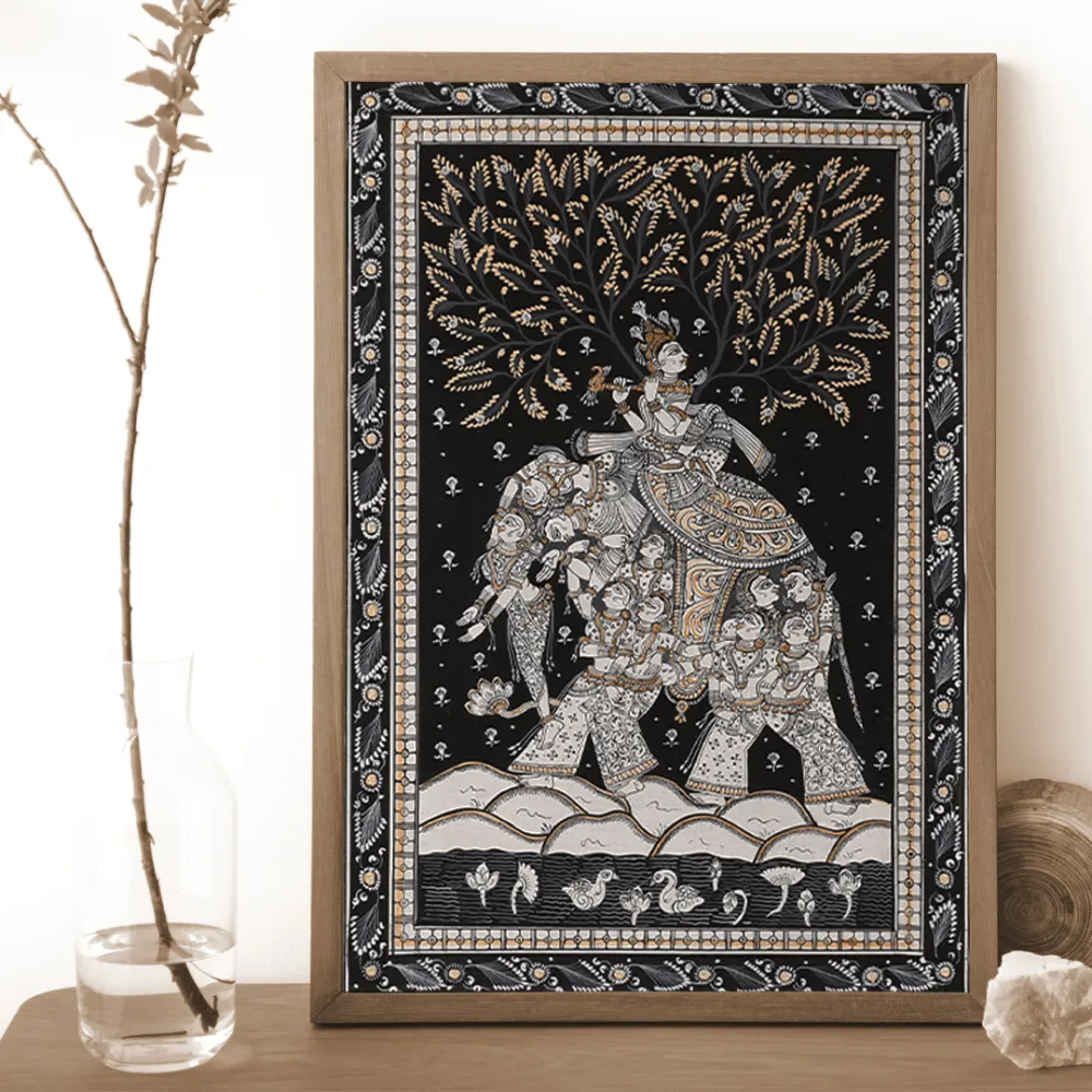 Pattachitra Kandarp Hasti Noir Painting