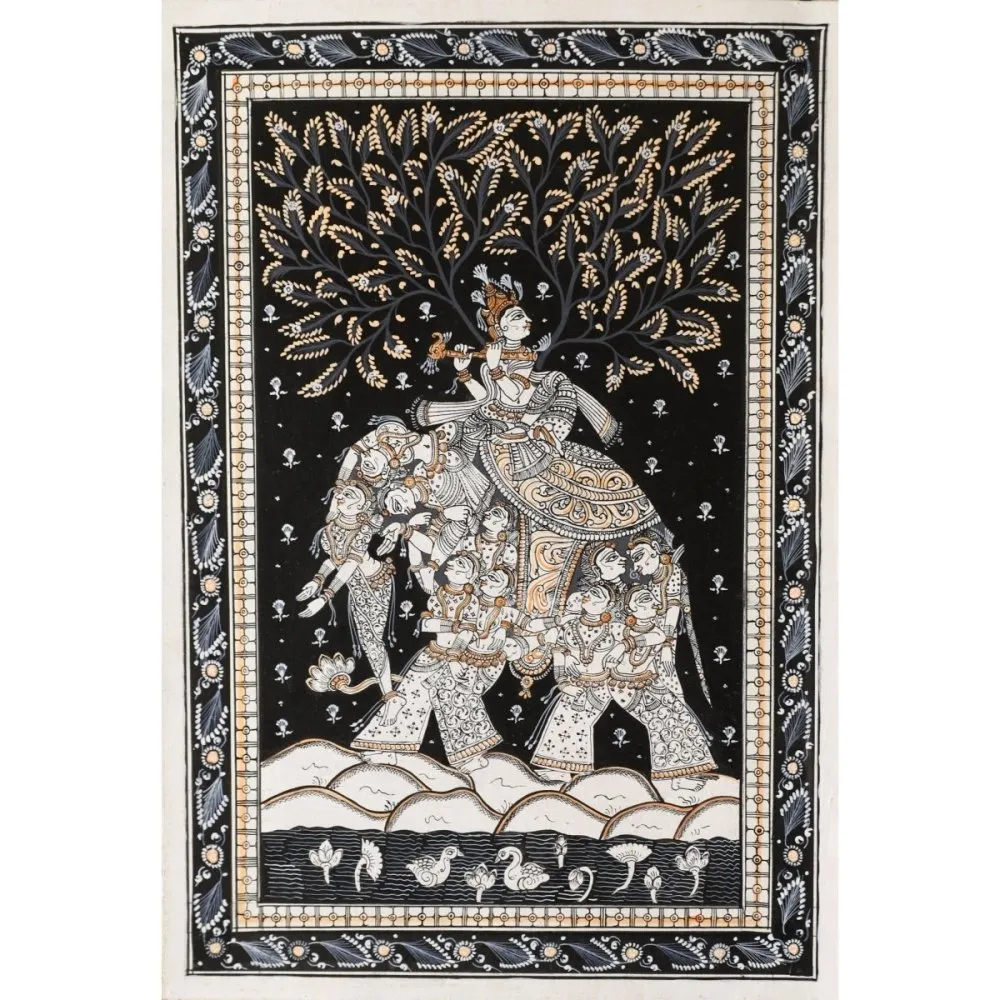 Pattachitra Kandarp Hasti Noir Painting