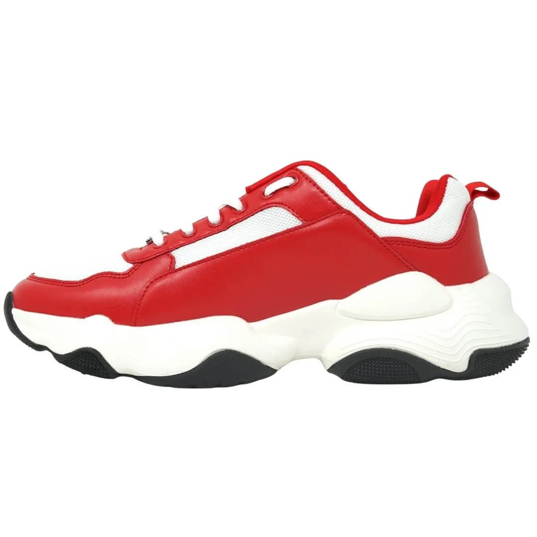 Philipp Plein Sport Bold Brand Logo Red Sneakers