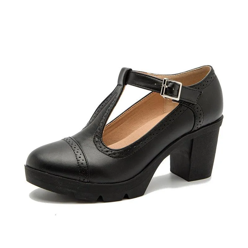 Thick High Heel Work Shoes