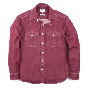 Thomson Camp Shirt, USA Cone Burgundy Denim (10oz)