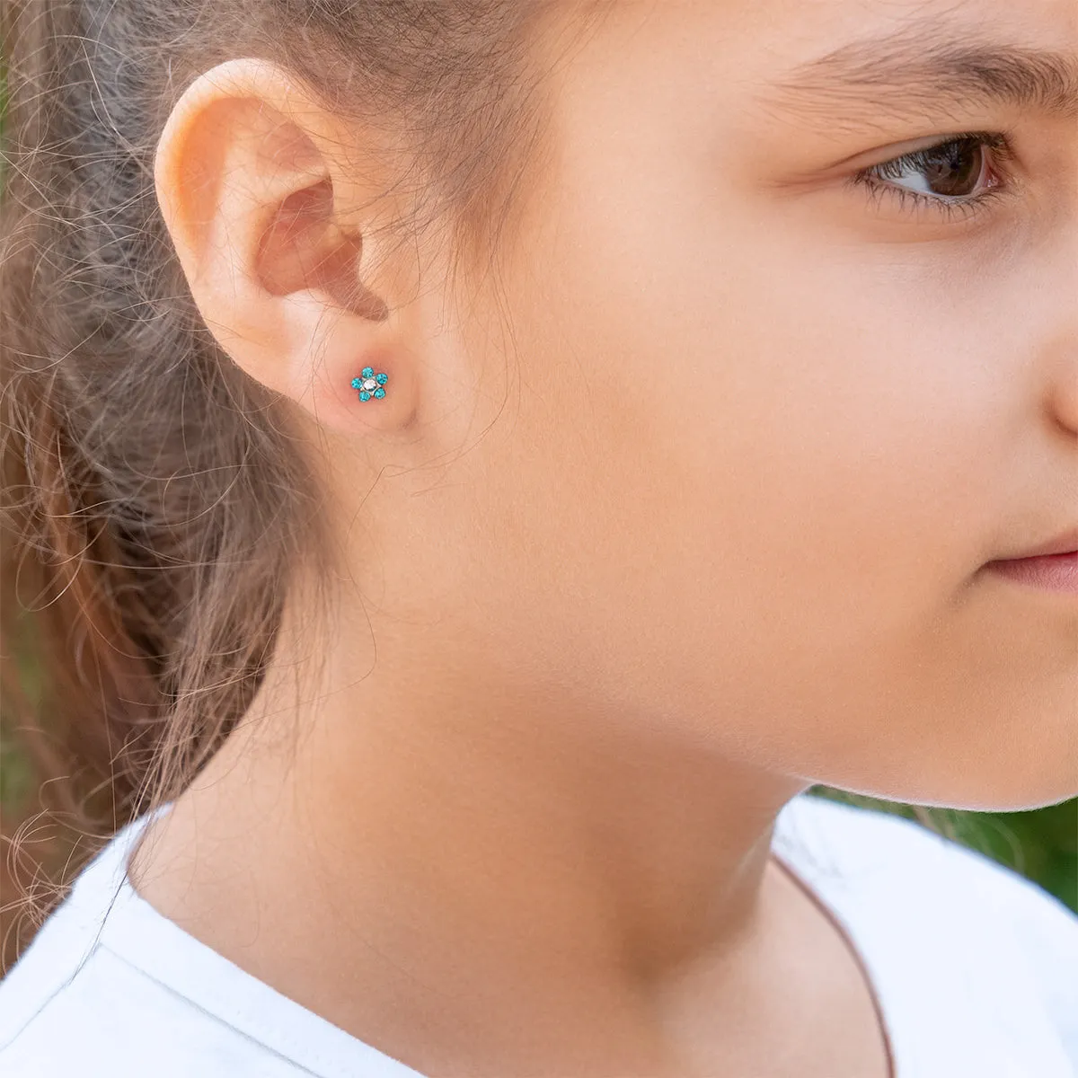 Turquoise Daisy Earrings