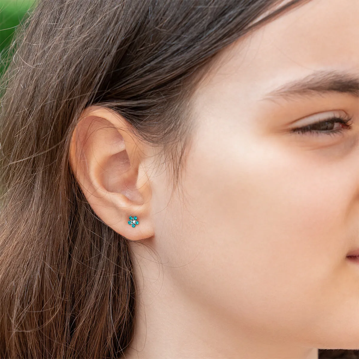 Turquoise Daisy Earrings