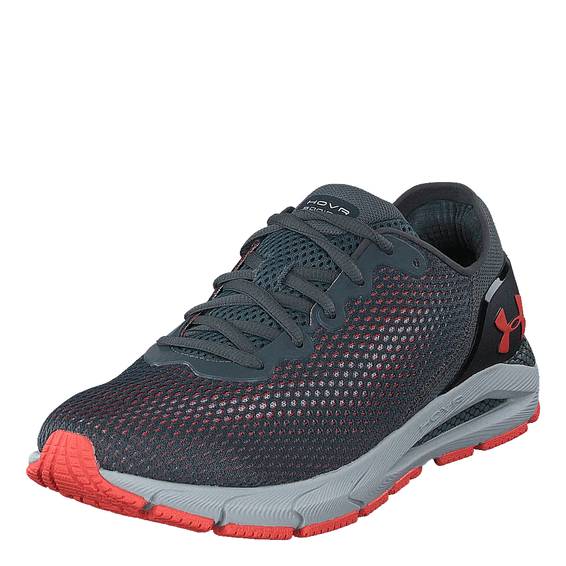 Ua Hovr Sonic 4 Pitch Gray/halo Gray/venom Red